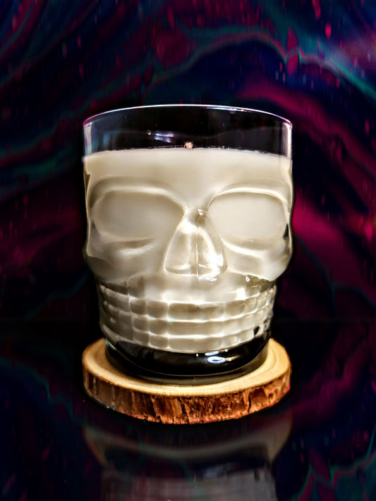 VELA VASO CALAVERA HUMO 210gr